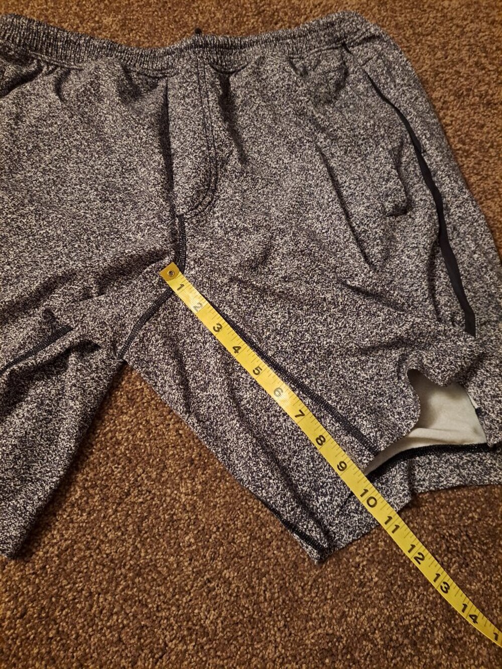 Lululemon Pace Breaker Short 9" Pinweave Alpine White Black - Picture 13 of 13